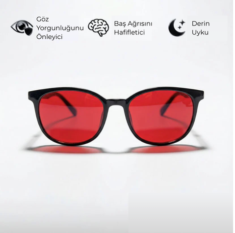 Aurora - Unisex Kırmızı Lens Mavi Işık Filtreli Gözlük